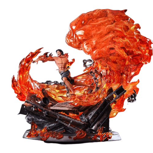 Figurine Collector en Resine Ace Poing Enflammé Stickers Mania