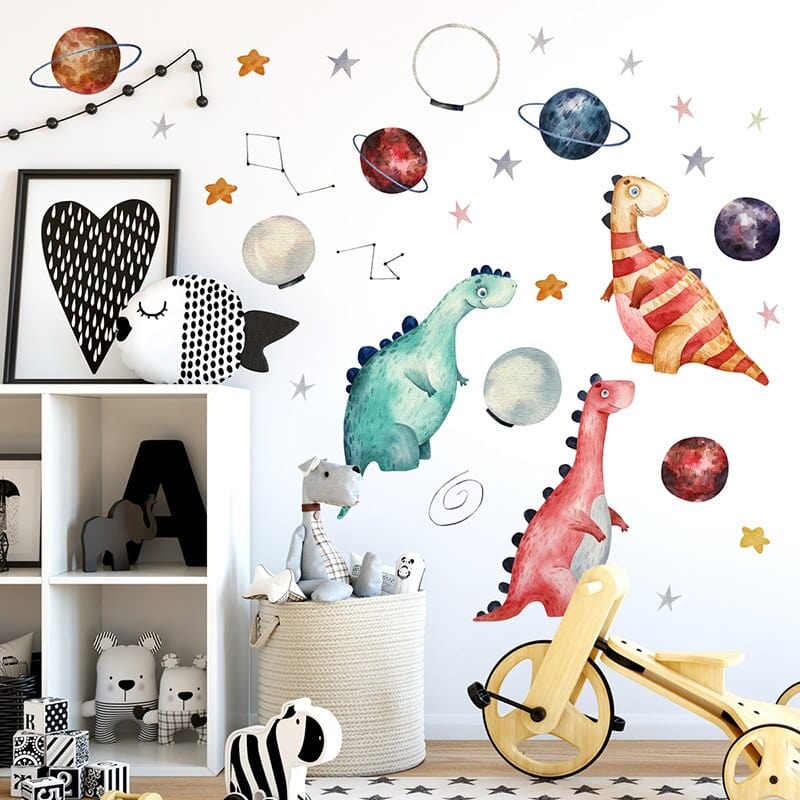 Stickers Chambre Bébé Dinosaures et Planètes Stickers Mania