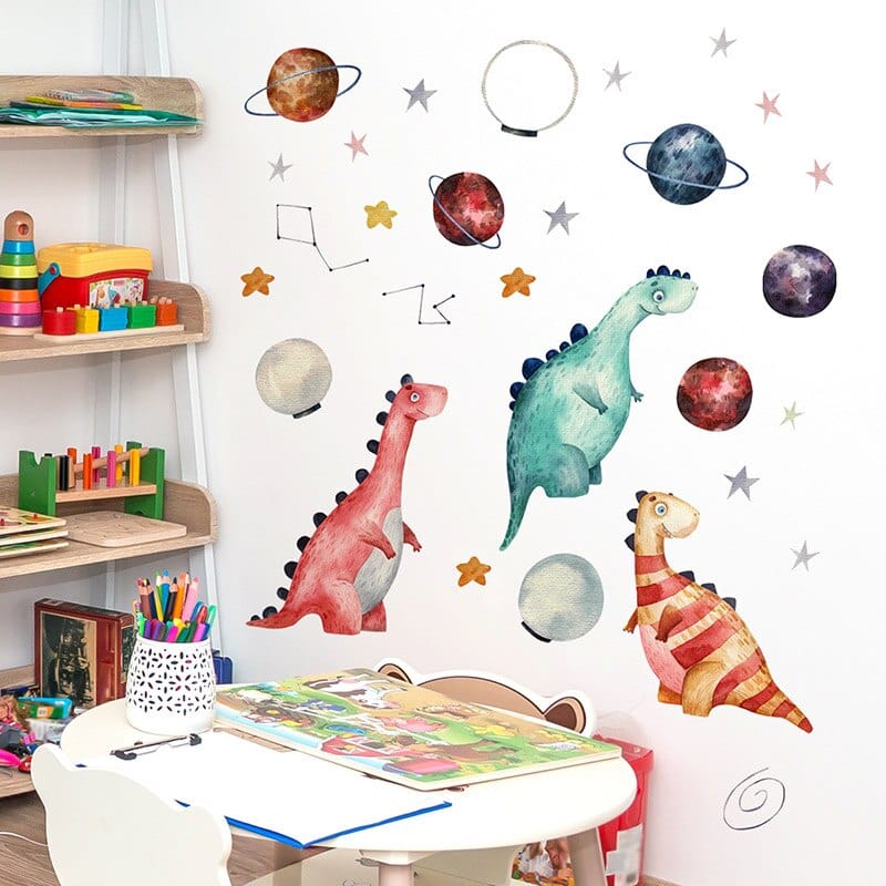 Stickers Chambre Bébé Dinosaures et Planètes Stickers Mania