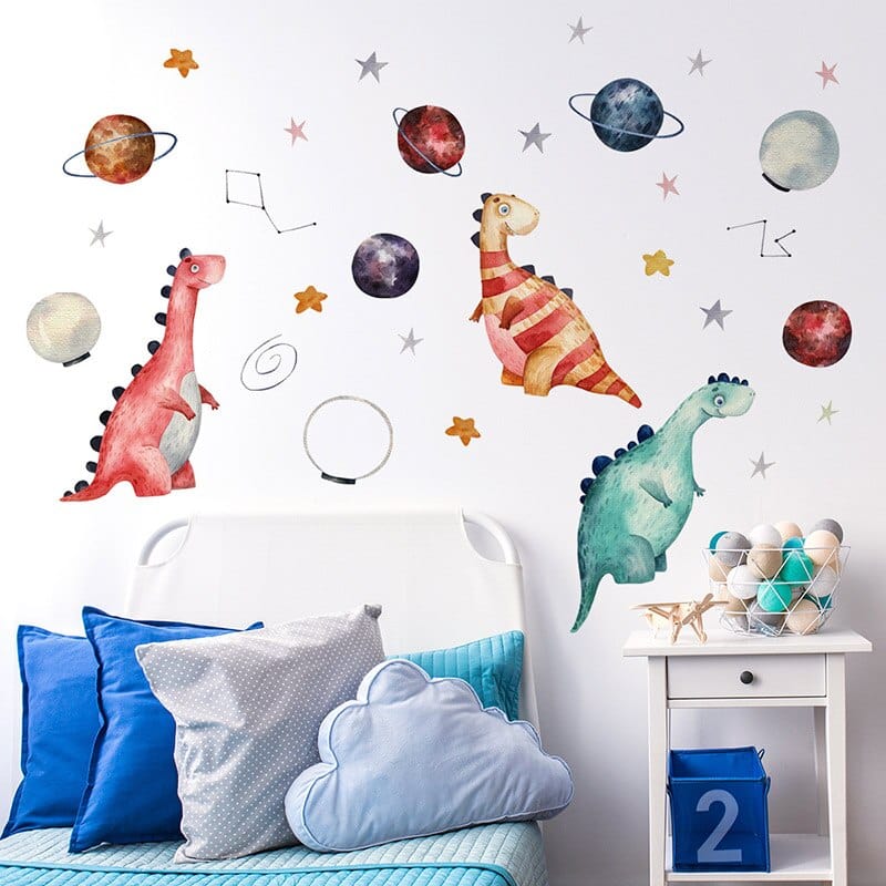 Stickers Chambre Bébé Dinosaures et Planètes Stickers Mania