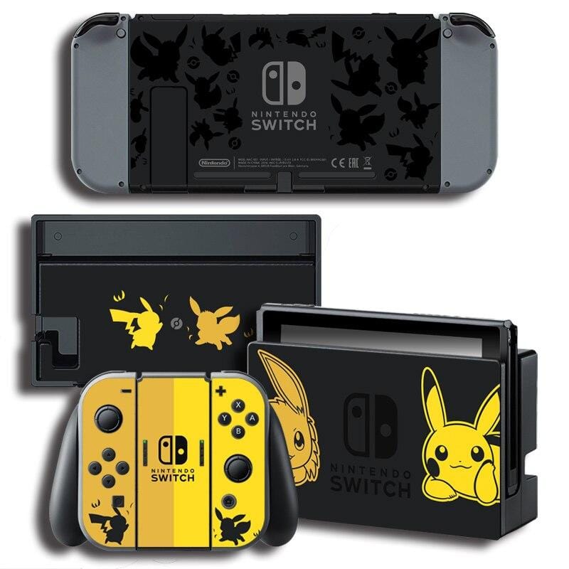 Stickers Nintendo Switch Pikachu Noir Édition Stickers Mania