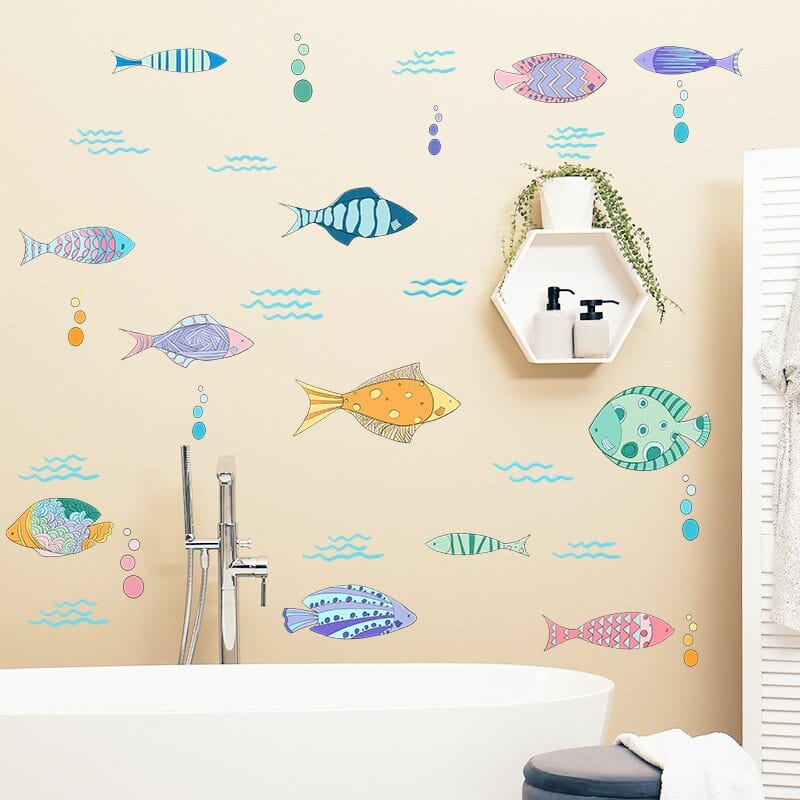 Stickers Poissons pour Salle de Bain Stickers Mania