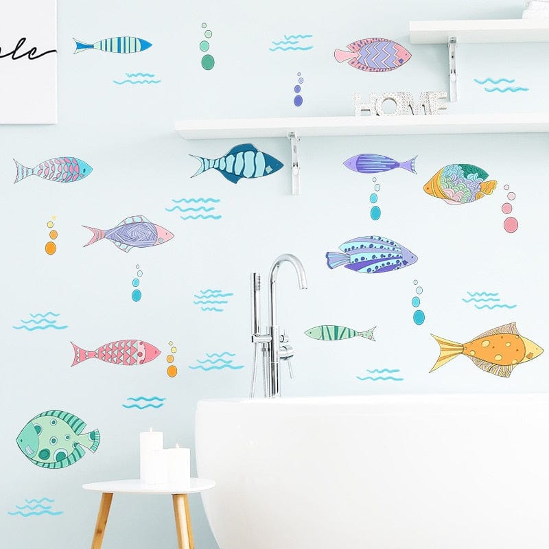 Stickers Poissons pour Salle de Bain Stickers Mania