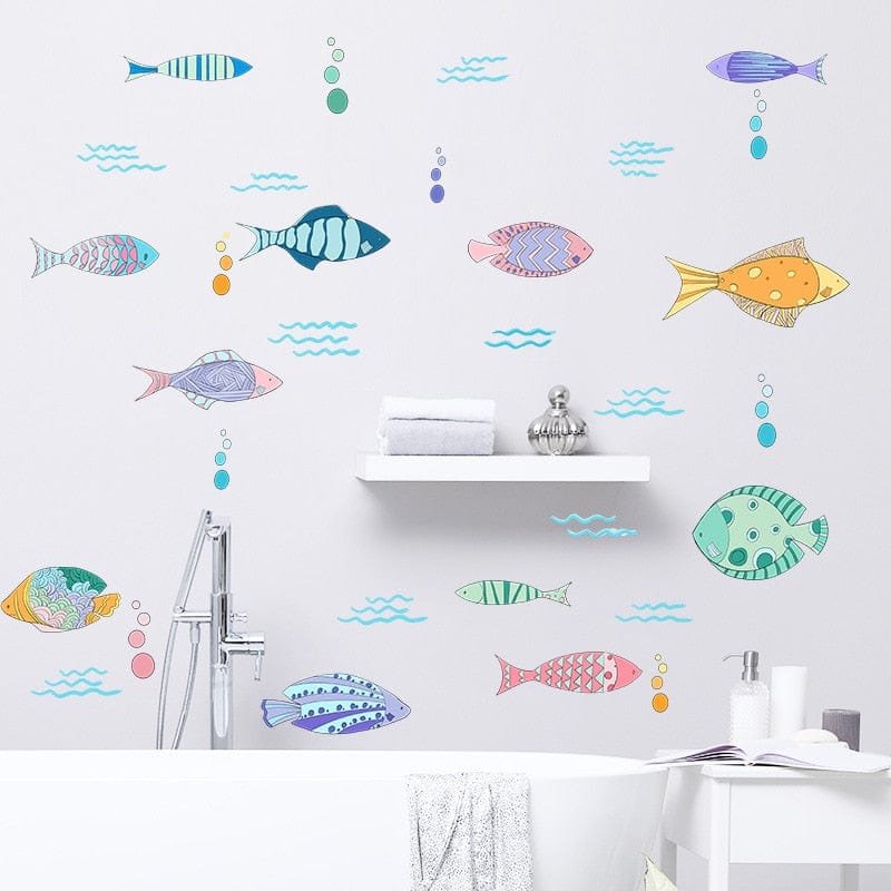 Stickers Poissons pour Salle de Bain Stickers Mania