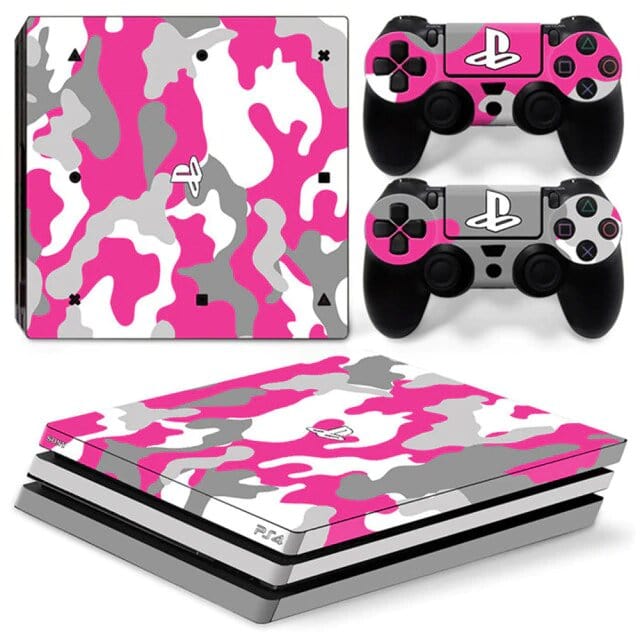 Stickers PS4 Pro Camouflage Rose Stickers Mania