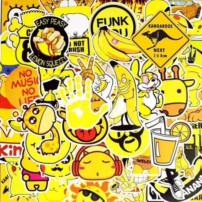 Stickers Skateboard Jaune Stickers Mania