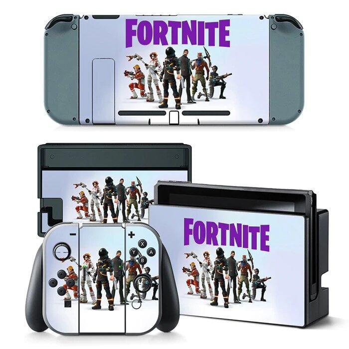 Stickers Switch Fortnite Blanc et Violet Stickers Mania
