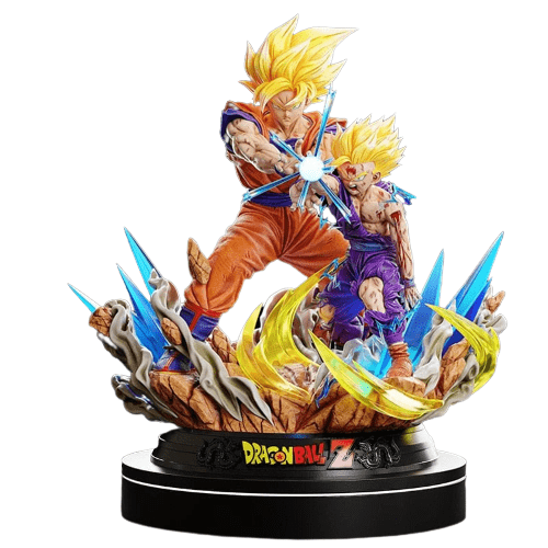 Figurine Collector en Résine Kamehameha Père-Fils Royaume Manga
