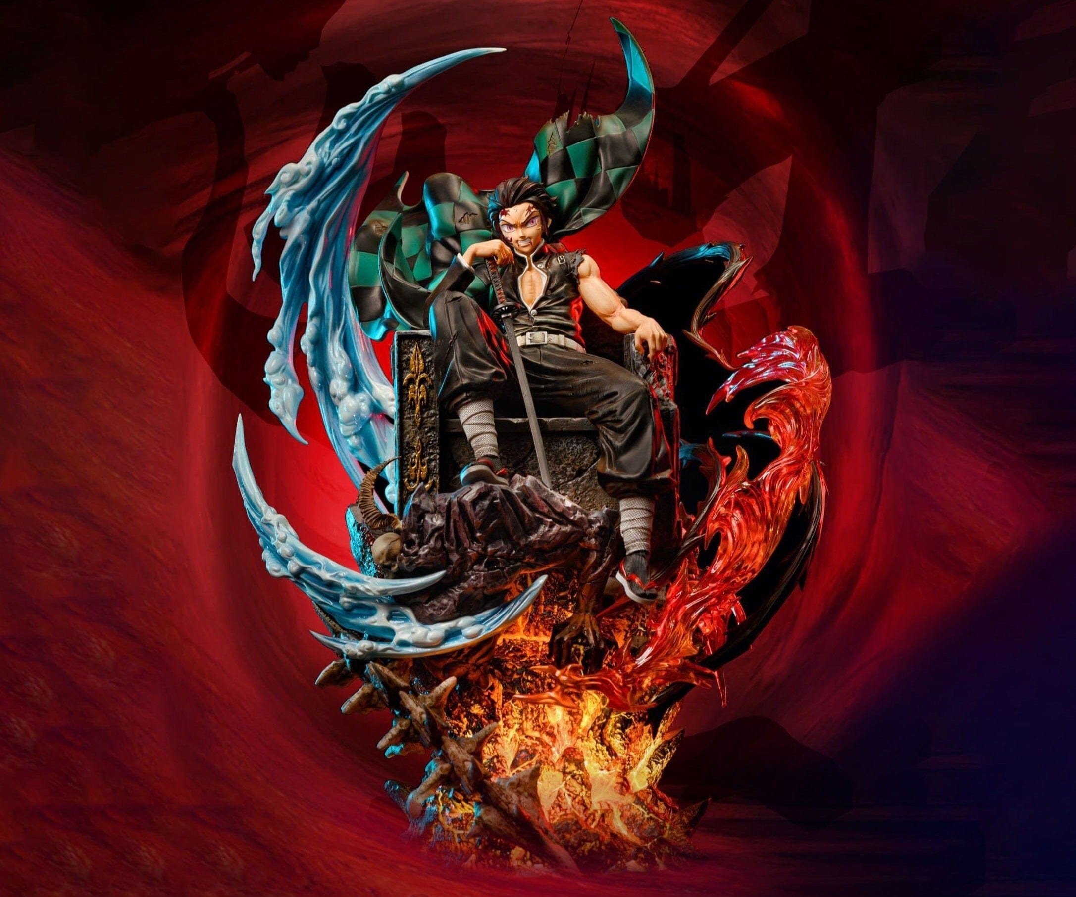 Figurine Collector en Résine Tanjiro Roi des Démons Royaume Manga