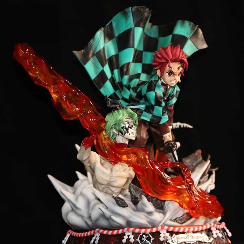 Figurine Collector en Resine Tanjiro vs Gyutaro