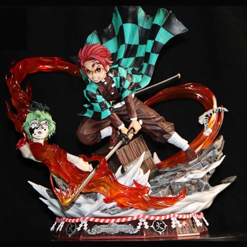 Figurine Collector en Resine Tanjiro vs Gyutaro
