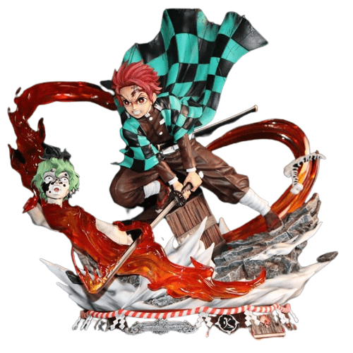 Figurine Collector en Resine Tanjiro vs Gyutaro