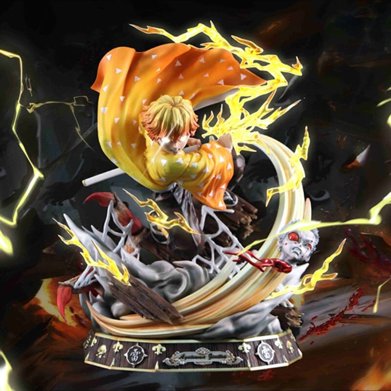 Figurine Collector en Resine Zenitsu Frappe Foudroyante Stickers Mania