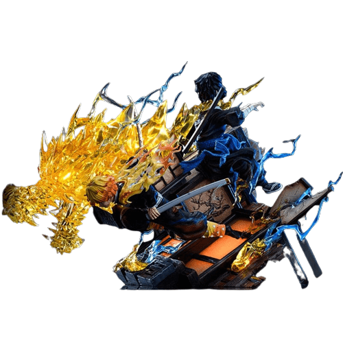 Figurine Collector en Resine Zenitsu vs Kaigaku