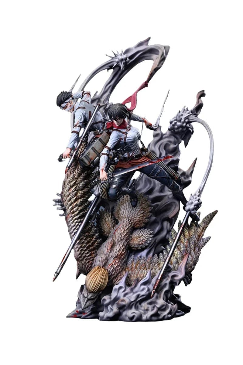 Figurine Édition Limitée en Resine Livai-Mikasa vs Eren