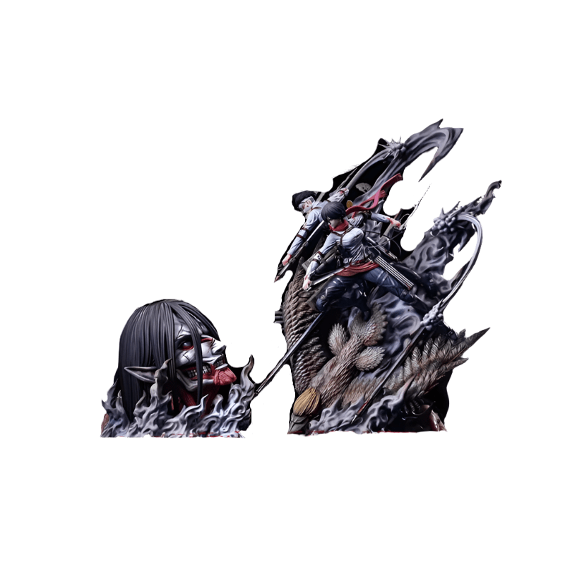 Figurine Édition Limitée en Resine Livai-Mikasa vs Eren