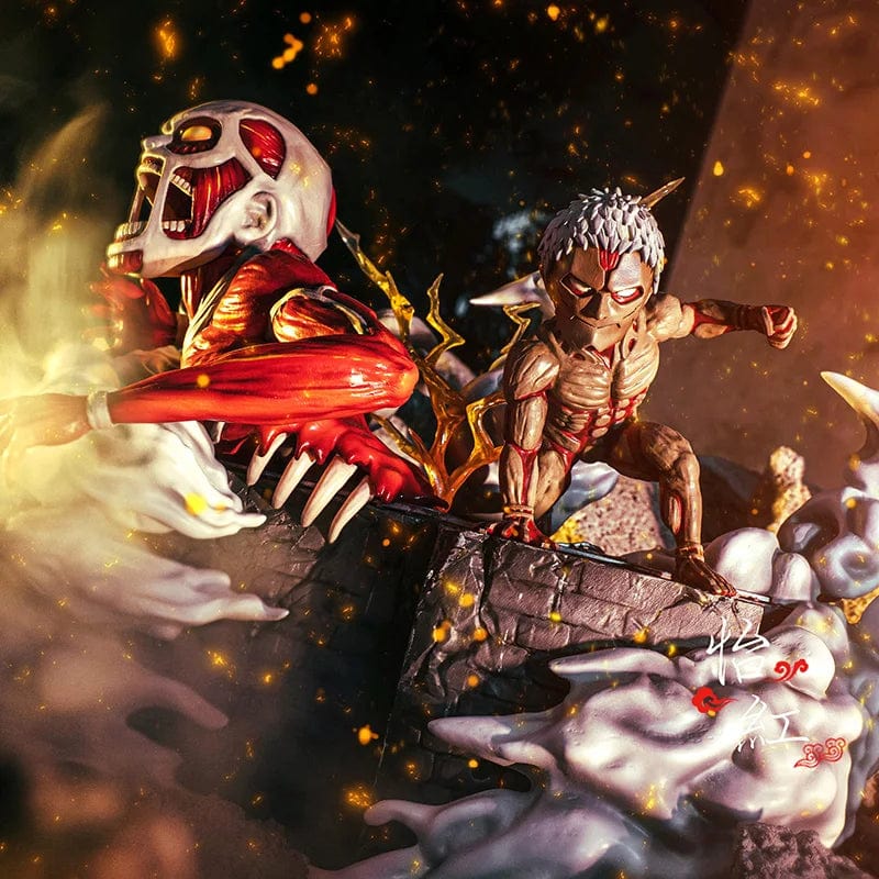 Figurine Édition Limitée en Resine Titan Cuirassé et Colossal Stickers Mania