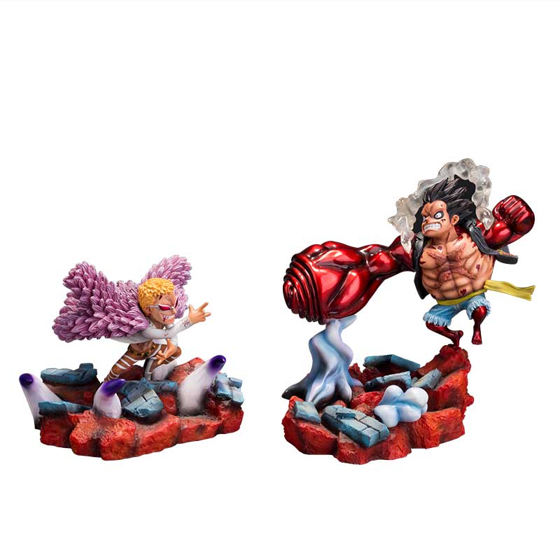 Figurine One Piece Luffy vs Doflamingo Stickers Mania