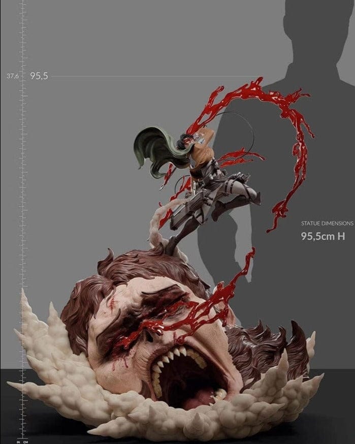 Figurine SNK Collector en Resine Livai vs Titan Bestial Stickers Mania