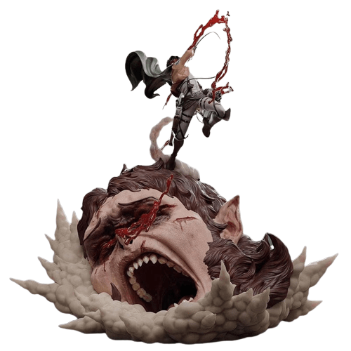 Figurine SNK Collector en Resine Livai vs Titan Bestial Stickers Mania