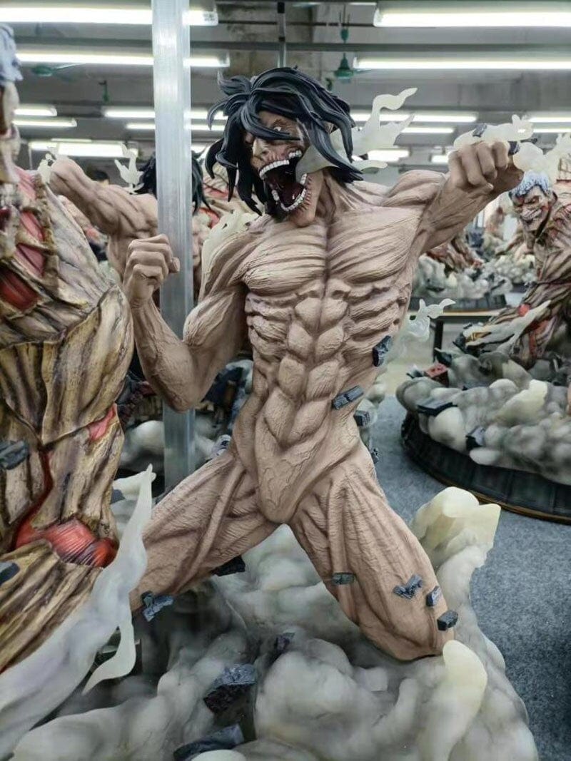 Figurine SNK Collector en Resine Titan Assaillant vs Titan Cuirassé Stickers Mania