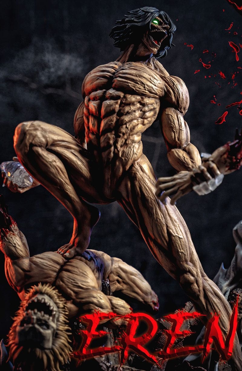 Figurine SNK Collector en Resine Titan Assaillant vs Titan Mâchoire Stickers Mania