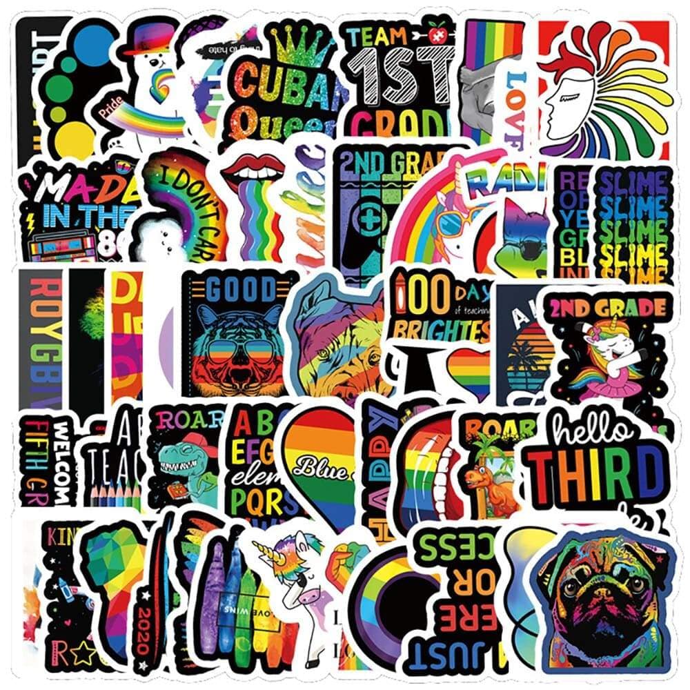 Stickers Arc en ciel <br> (Pack de 52) Stickers Mania
