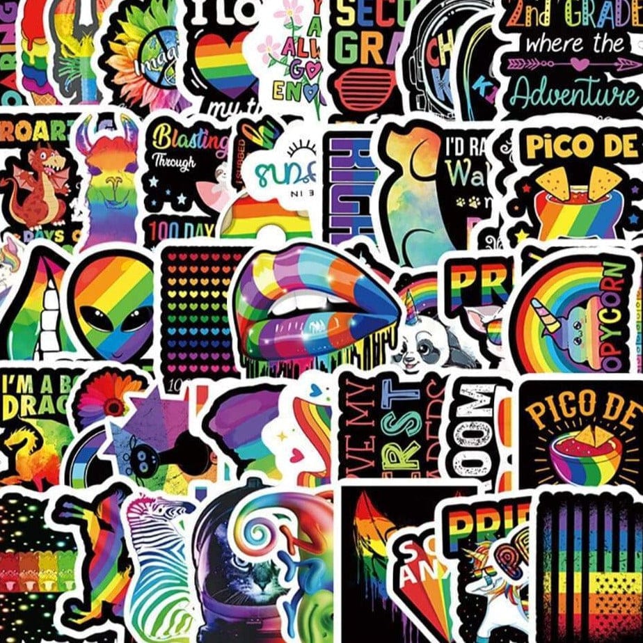 Stickers Arc en ciel <br> (Pack de 52) Stickers Mania