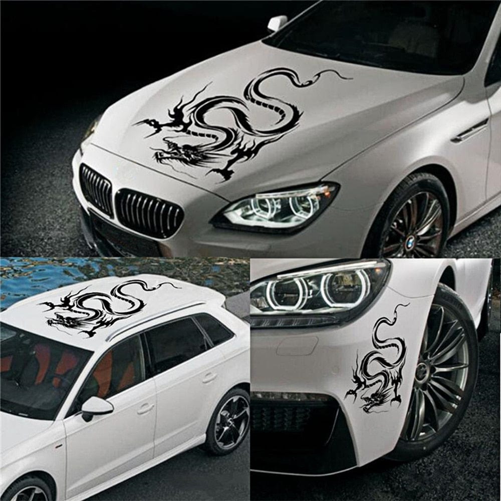 Stickers Capot Voiture Dragon Royaume Manga