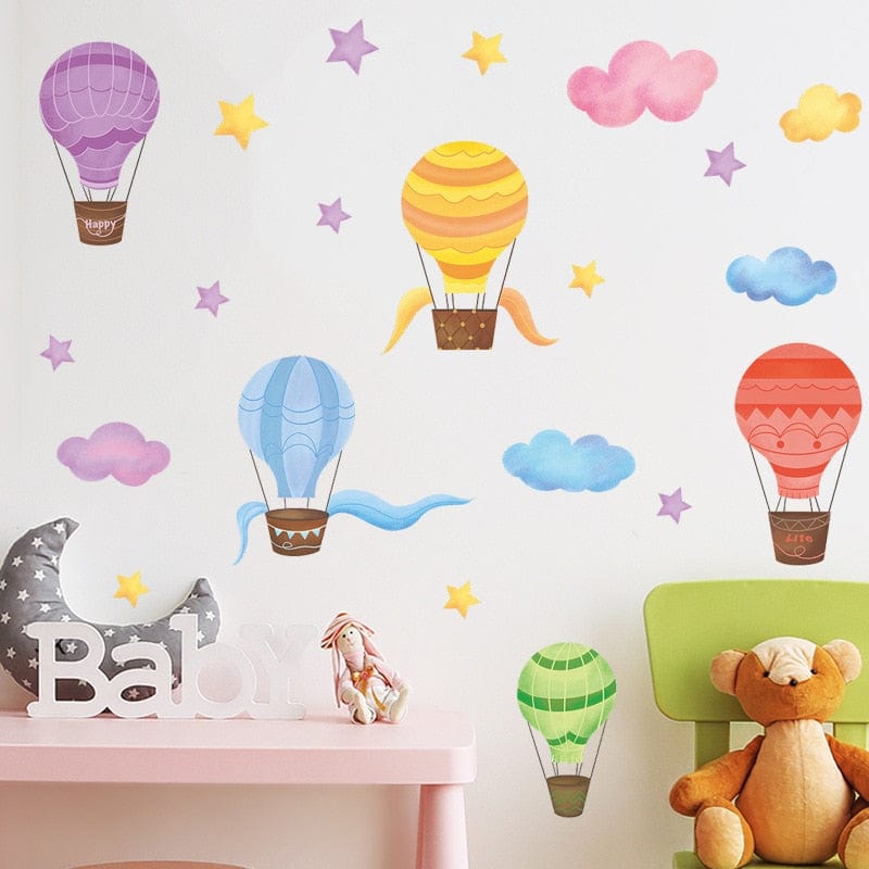 Stickers Chambre Bébé <br> Montgolfières Stickers Mania