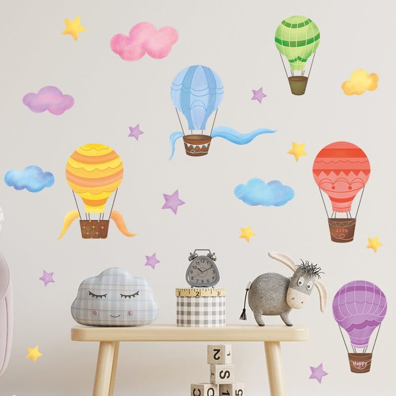 Stickers Chambre Bébé <br> Montgolfières Stickers Mania