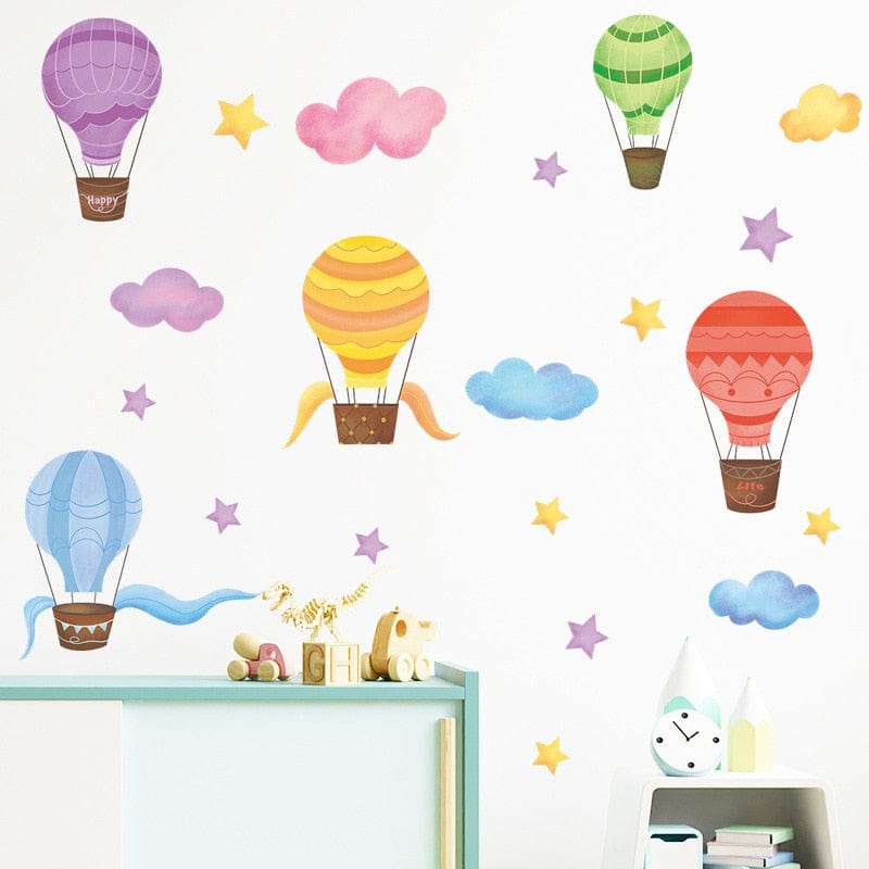 Stickers Chambre Bébé <br> Montgolfières Stickers Mania