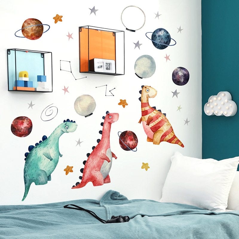 Stickers Chambre Bébé Dinosaures et Planètes Stickers Mania