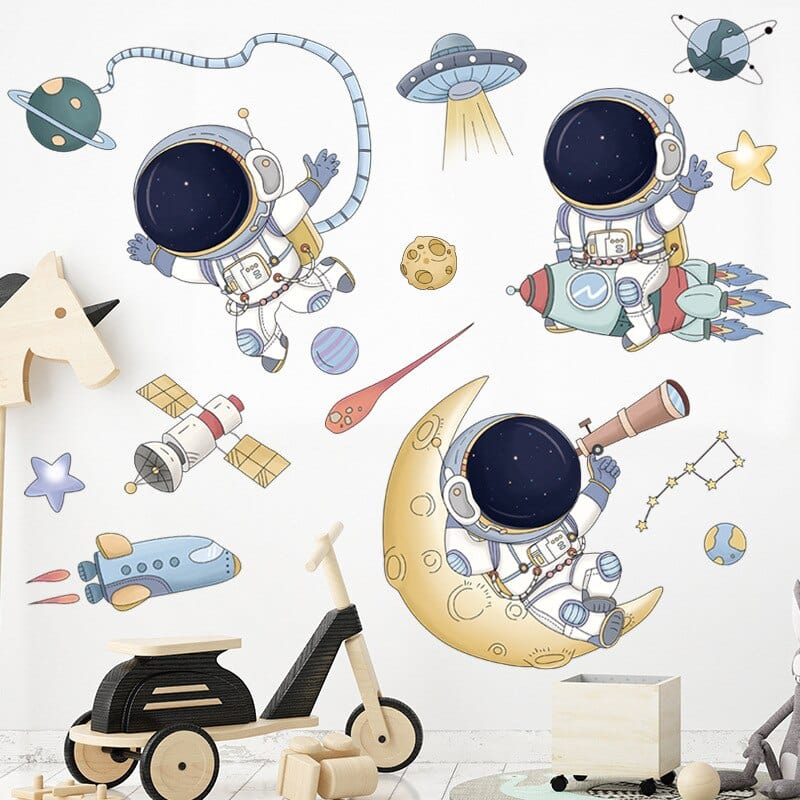 Stickers Chambre Garçon <br>Astronaute Stickers Mania