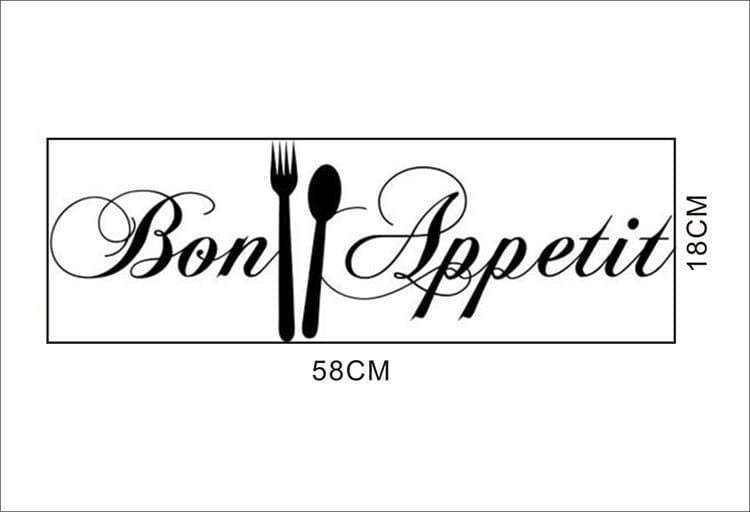 Stickers Cuisine Bon Appétit 4 Stickers Mania