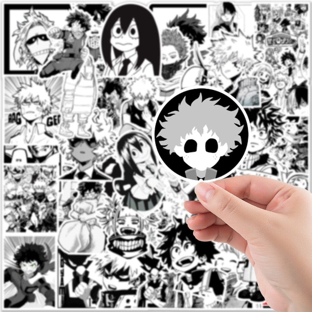 Stickers Manga<br> Noir et Blanc (50 pcs) Royaume Manga