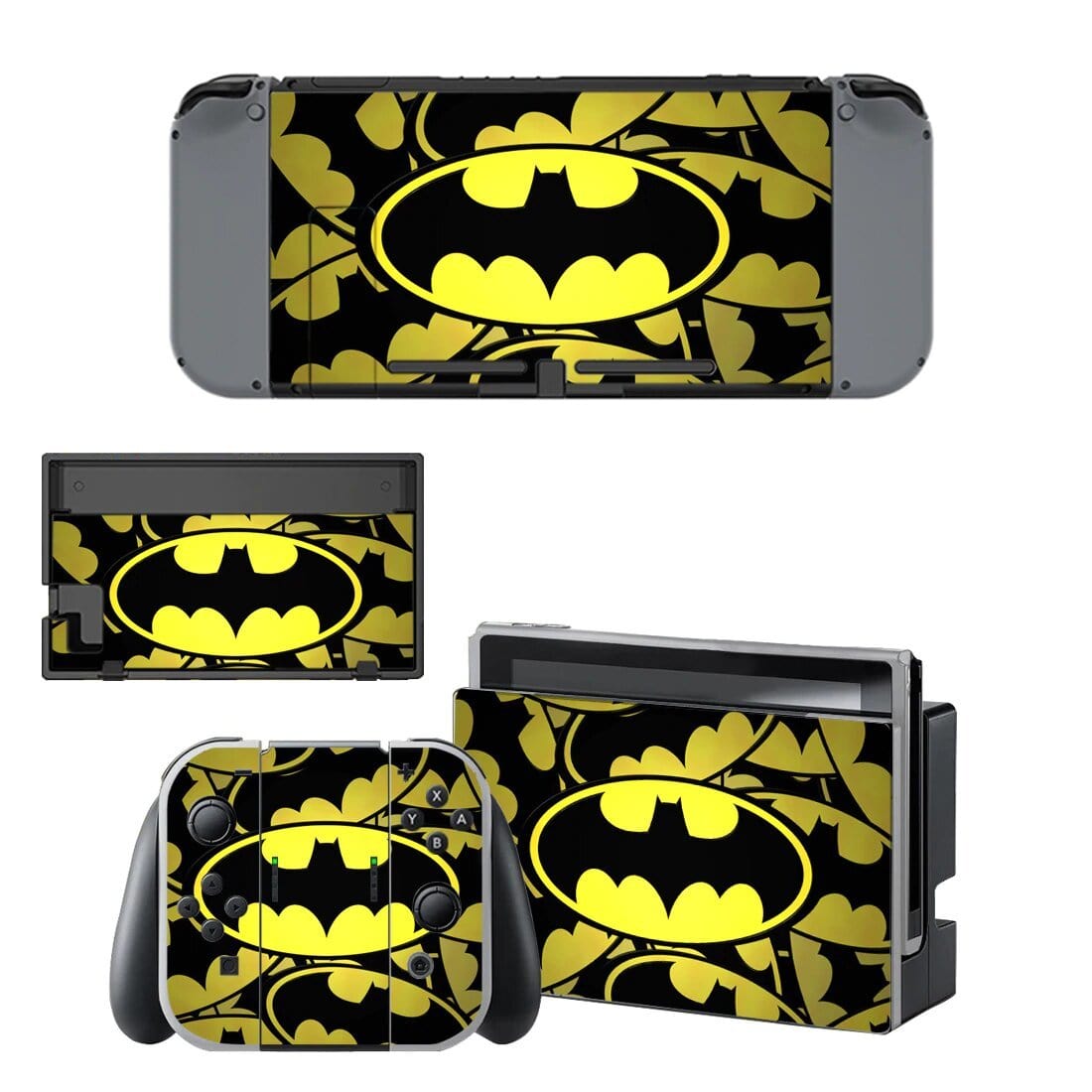 Stickers Nintendo Switch Batman Noir et Jaune Stickers Mania