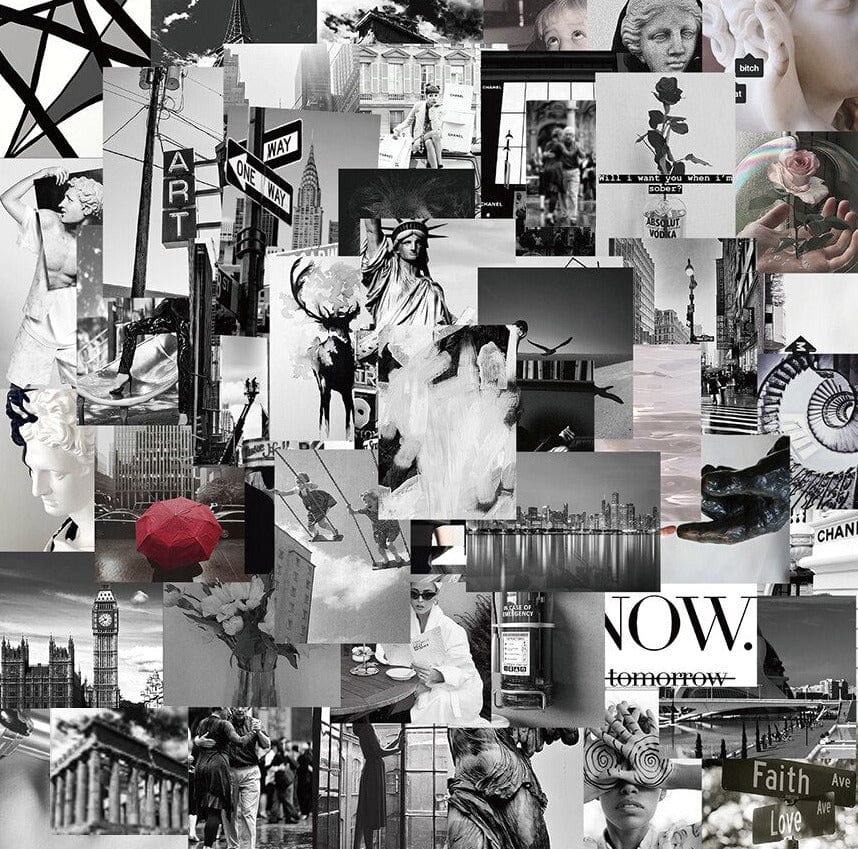 Stickers Noir et Blanc<br> New York (50 pcs) Royaume Manga