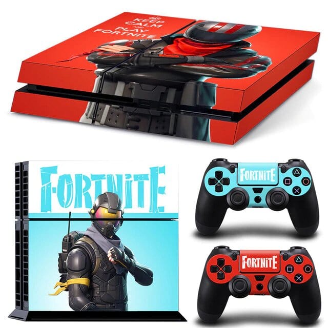 Stickers PS4 Fortnite Rouge et Bleu Stickers Mania