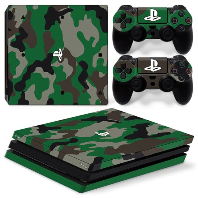 Stickers PS4 Pro Camouflage Vert Stickers Mania