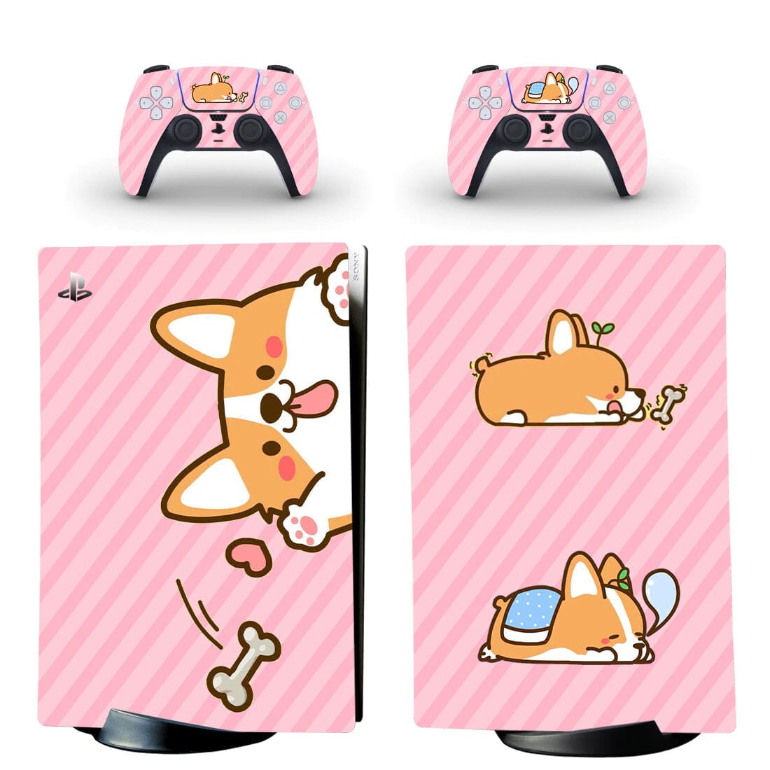 Stickers PS5 Digital<br> Corgi Rose Stickers Mania
