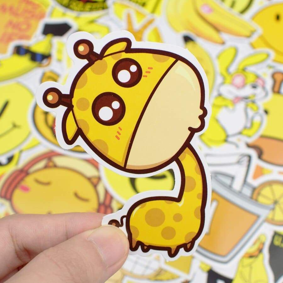 Stickers Skateboard Jaune Stickers Mania