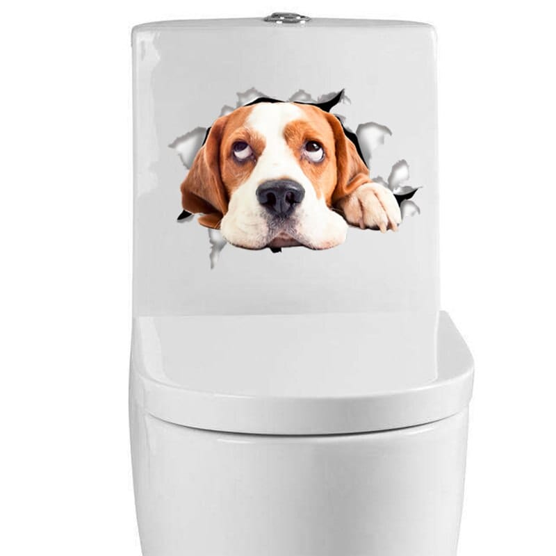 Stickers Toilette Rigolo Chien Stickers Mania