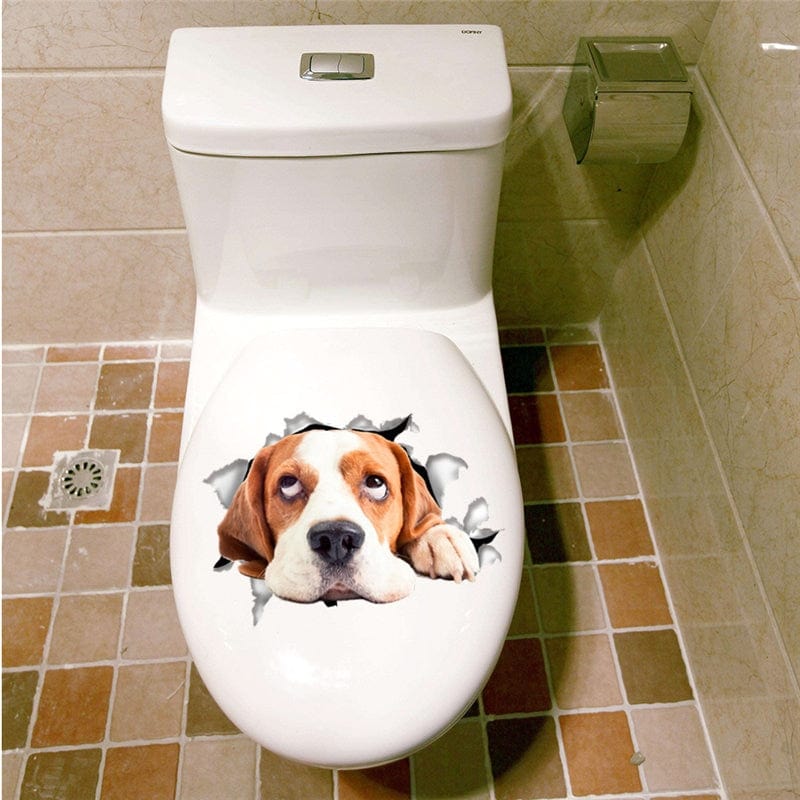 Stickers Toilette Rigolo Chien Stickers Mania